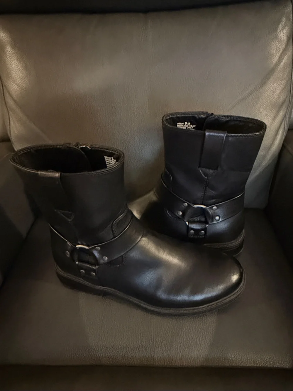 Frye and Co Men's Black Leather Mid-Calf Boots